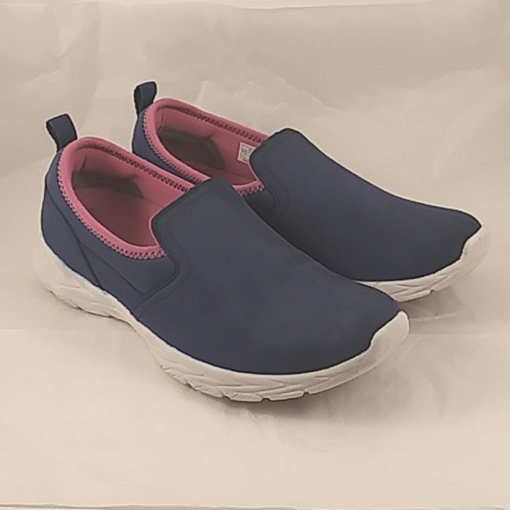 Vionic Women's Brisk Eva Microsuede Slip On Walking Sneakers Indigo Blue size 9